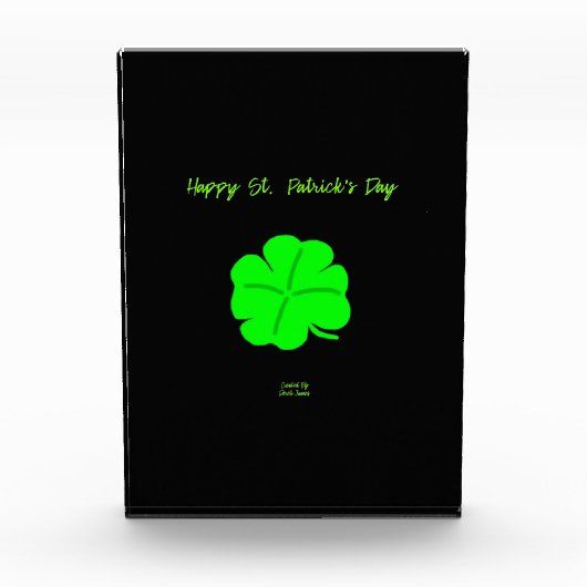 Happy St. Patrick's Day Vertical Foto Block (Vorderseite)