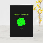 Happy St. Patrick's Day Vertical Grußkarte Karte (Gelbe Blume)