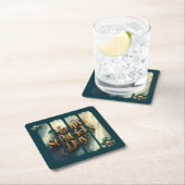 Happy St.Patrick's Day Vertikaler Pinselstrich Rechteckiger Pappuntersetzer (Vor Ort)