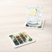 Happy St.Patrick's Day Vertikaler Pinselstrich Rechteckiger Pappuntersetzer (Vor Ort)