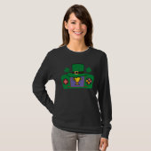 Happy St Patricks Day Video Game Controller Irish  T-Shirt (Vorne ganz)