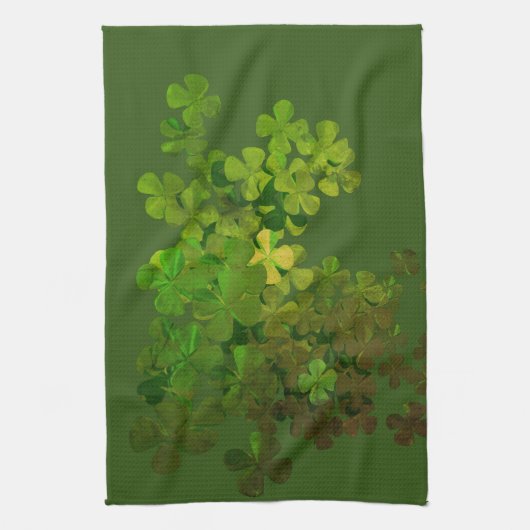 Happy St.Patrick's Day,Viel Glück Geschirrtuch (Vertikal)