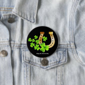 Happy St. Patrick's Day Viel Glück Horse Shoe Button (Beispiel)
