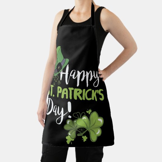 Happy St. Patrick's Day Viele Kleeblatt Green Schürze (InSitu)