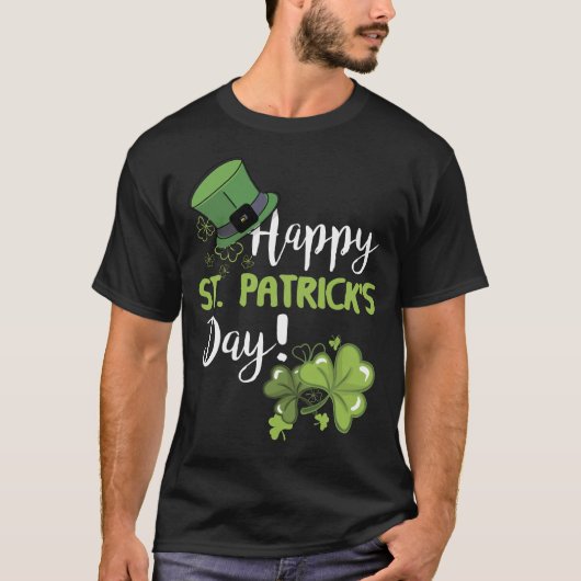 Happy St. Patrick's Day Viele Kleeblatt Green T-Shirt (Vorderseite)