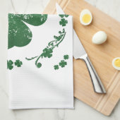 Happy St. Patrick's Day - Vintager Stil Geschirrtuch (Viertel Falte)