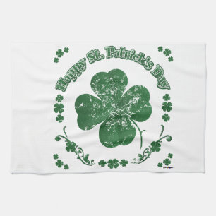 Happy St. Patrick's Day - Vintager Stil Geschirrtuch