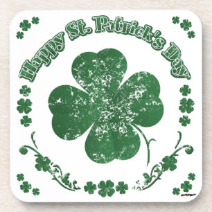 Happy St. Patrick's Day - Vintager Stil Getränkeuntersetzer