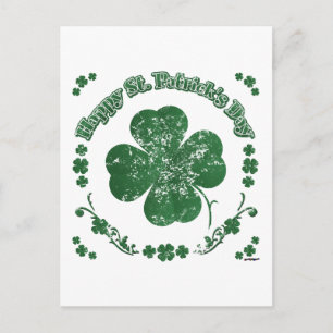 Happy St. Patrick's Day - Vintager Stil Postkarte