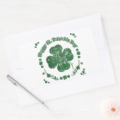 Happy St. Patrick's Day - Vintager Stil Rechteckiger Aufkleber (Umschlag)