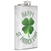Happy St. Patrick's Day Vinyl Wrapped Flask Flachmann (Rechts)