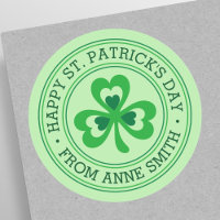 Happy St Patrick's Day vom individuelle Name Klee