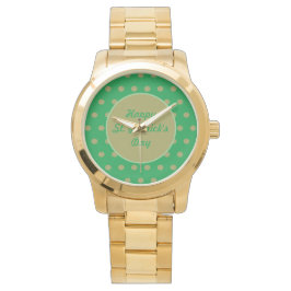 Happy St. Patrick's Day Watch (Green & Gold) Armbanduhr