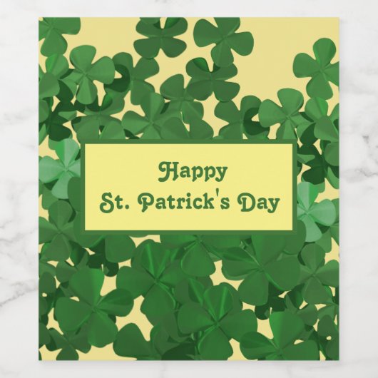 Happy St Patrick's Day Weinetikett (Einzelnes Label)