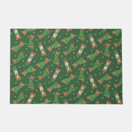 Happy St Patricks Day Welsh Wire Fox Terrier Dogs Fußmatte