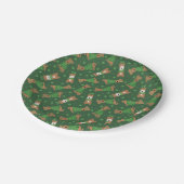 Happy St Patricks Day Welsh Wire Fox Terrier Dogs Pappteller (Schrägansicht)