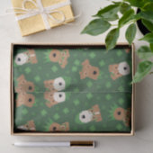 Happy St Patricks Day Welsh Wire Fox Terrier Dogs Seidenpapier (Geschenk)