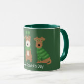 Happy St Patricks Day Welsh Wire Fox Terrier Dogs Tasse (VorderseiteRechts)