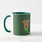 Happy St Patricks Day Welsh Wire Fox Terrier Dogs Tasse (Links)