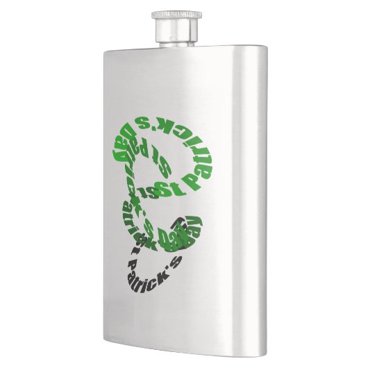 Happy St Patrick's Day Whirl Flask Flachmann (Links)