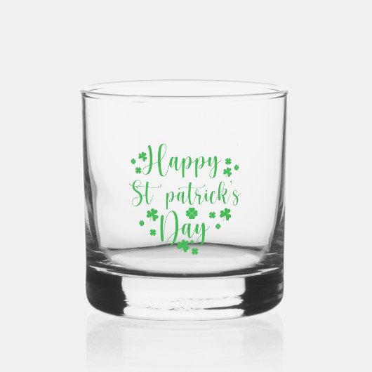Happy St Patrick's Day Whiskyglas (Vorderseite)