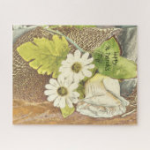 Happy St. Patrick's Day White Blume Trendy Irish Puzzle (Horizontal)