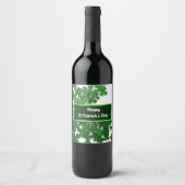 Happy St.Patrick's Day Wine Label Weinetikett (Vorderseite)