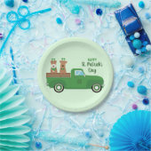 Happy St Patricks Day Wire Fox Terrier Dog Pappteller (Party)