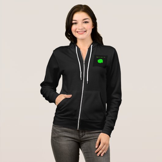 Happy St. Patrick's Day Women's Full-Zip Hoodie (Vorne ganz)