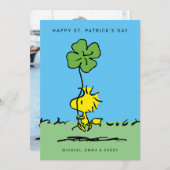 Happy St. Patrick's Day Woodstock Feiertagskarte (Vorne/Hinten)