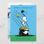 Happy St. Patrick's Day Woodstock Feiertagskarte (Vorne/Hinten)