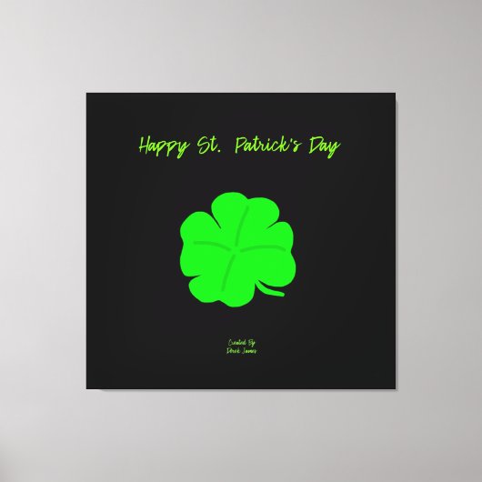 Happy St. Patrick's Day Wrapped Canvas Leinwanddruck (Vorderseite)
