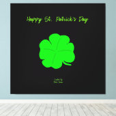 Happy St. Patrick's Day Wrapped Canvas Leinwanddruck (Insitu (Holzboden))