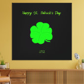 Happy St. Patrick's Day Wrapped Canvas Leinwanddruck (Insitu (Wohnzimmer))