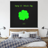 Happy St. Patrick's Day Wrapped Canvas Leinwanddruck (Insitu (Schlafzimmer))