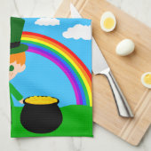 Happy St. Patrick's Day Young Leprechaun Geschirrtuch (Viertel Falte)