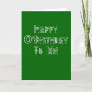 Happy St Patricks Day zum Geburtstag zu mir Karte