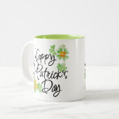 Happy St Patrick's Day Zweifarbige Tasse (Vorderseite Links)