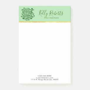 Happy St Patrick's Elegant Day Typografy Design Post-it Klebezettel