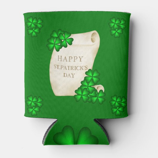 Happy St Patrick's Kleeblatts Dosenkühler (Vorderseite)