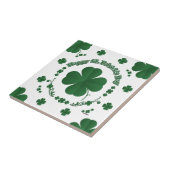 Happy St Patrick's Kleeblatts Fliese (Seite)