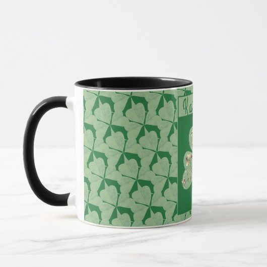 "Happy St. Patrick's " Kleeblatts Green Tasse (Links)
