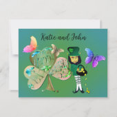 Happy St Patrick's Leprechaun Mitteilungskarte (Vorderseite)