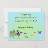 Happy St Patrick's Leprechaun Mitteilungskarte (Rückseite)