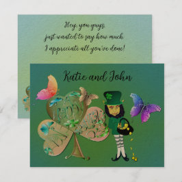 Happy St Patrick's Leprechaun Mitteilungskarte