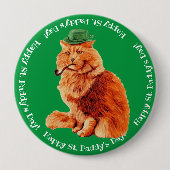 Happy St. Patrick's Lucky Cat Button (Vorderseite)