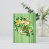 Happy St Patricks Postkarte (Stehend Vorderseite)