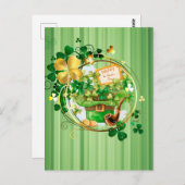 Happy St Patricks Postkarte (Vorne/Hinten)