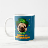 Happy St Patricks Pugtricks Day Irish Pug Leprecha Kaffeetasse (Links)