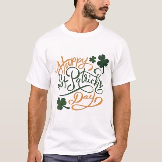 "Happy St. Patrick's Text T-Shirt